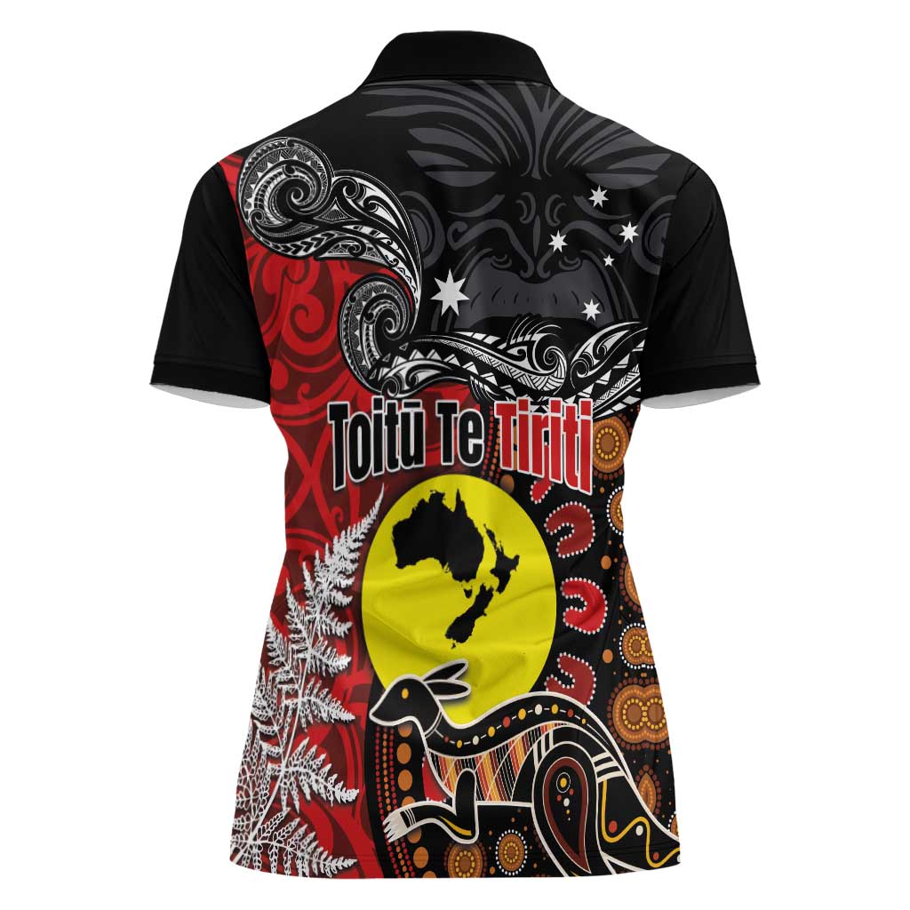 Aotearoa and Australia Toitu Te Tiriti Women Polo Shirt Honour the Treaty - Te Tiriti Is Us LT03 - Polynesian Pride