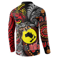 Aotearoa and Australia Toitu Te Tiriti Button Sweatshirt Honour the Treaty - Stand Together Stand Stronger