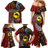 Aotearoa and Australia Toitu Te Tiriti Family Matching Mermaid Dress and Hawaiian Shirt Honour the Treaty - Stand Together Stand Stronger LT03 - Polynesian Pride