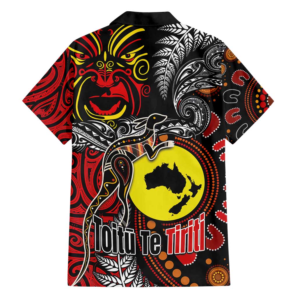 Aotearoa and Australia Toitu Te Tiriti Family Matching Off Shoulder Maxi Dress and Hawaiian Shirt Honour the Treaty - Stand Together Stand Stronger LT03 - Polynesian Pride