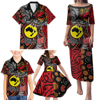 Aotearoa and Australia Toitu Te Tiriti Family Matching Puletasi and Hawaiian Shirt Honour the Treaty - Stand Together Stand Stronger LT03 - Polynesian Pride