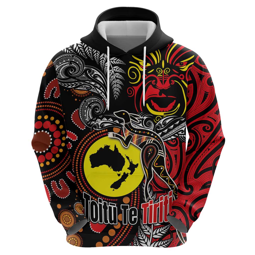 Aotearoa and Australia Toitu Te Tiriti Hoodie Honour the Treaty - Stand Together Stand Stronger LT03 - Polynesian Pride