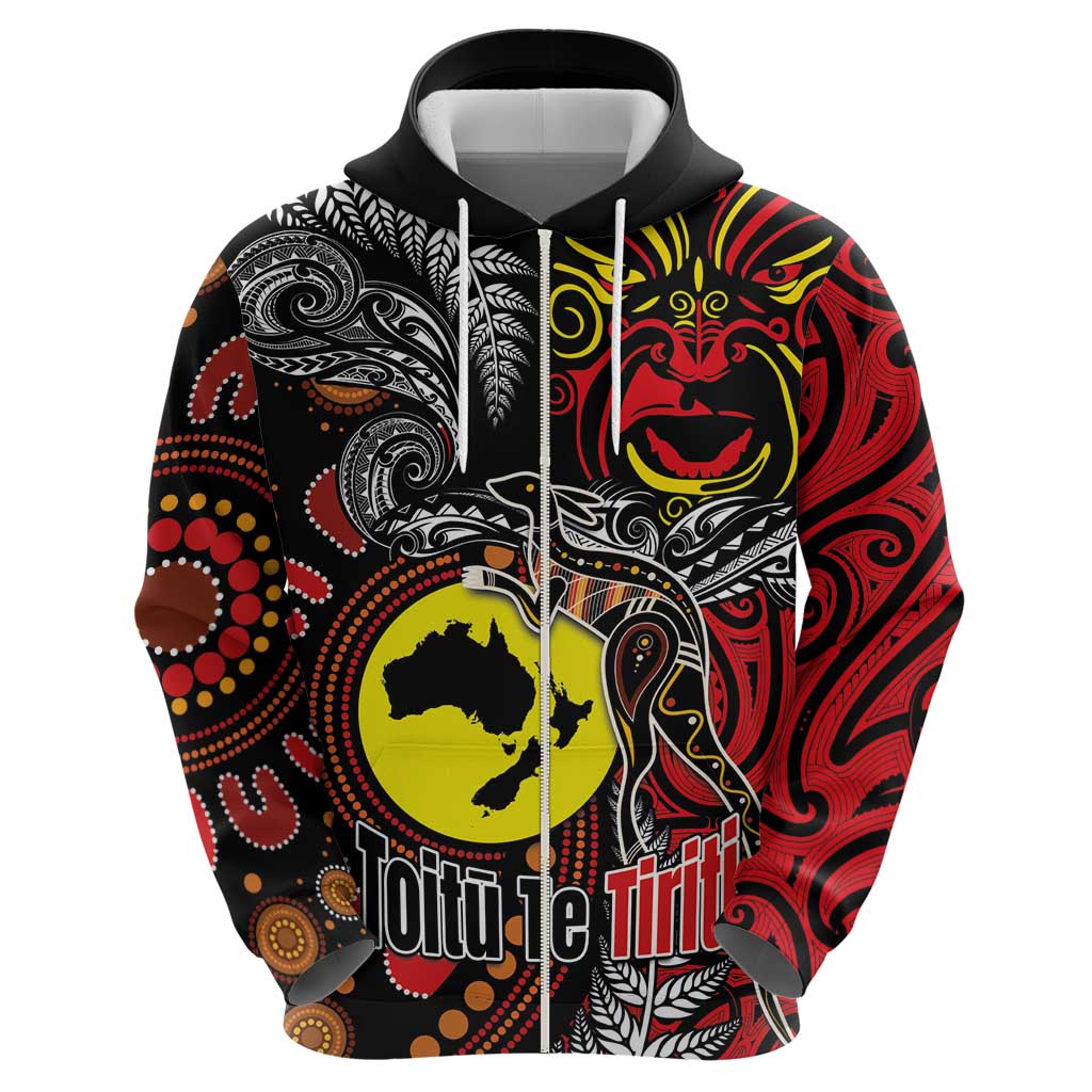Aotearoa and Australia Toitu Te Tiriti Hoodie Honour the Treaty - Stand Together Stand Stronger LT03 - Polynesian Pride