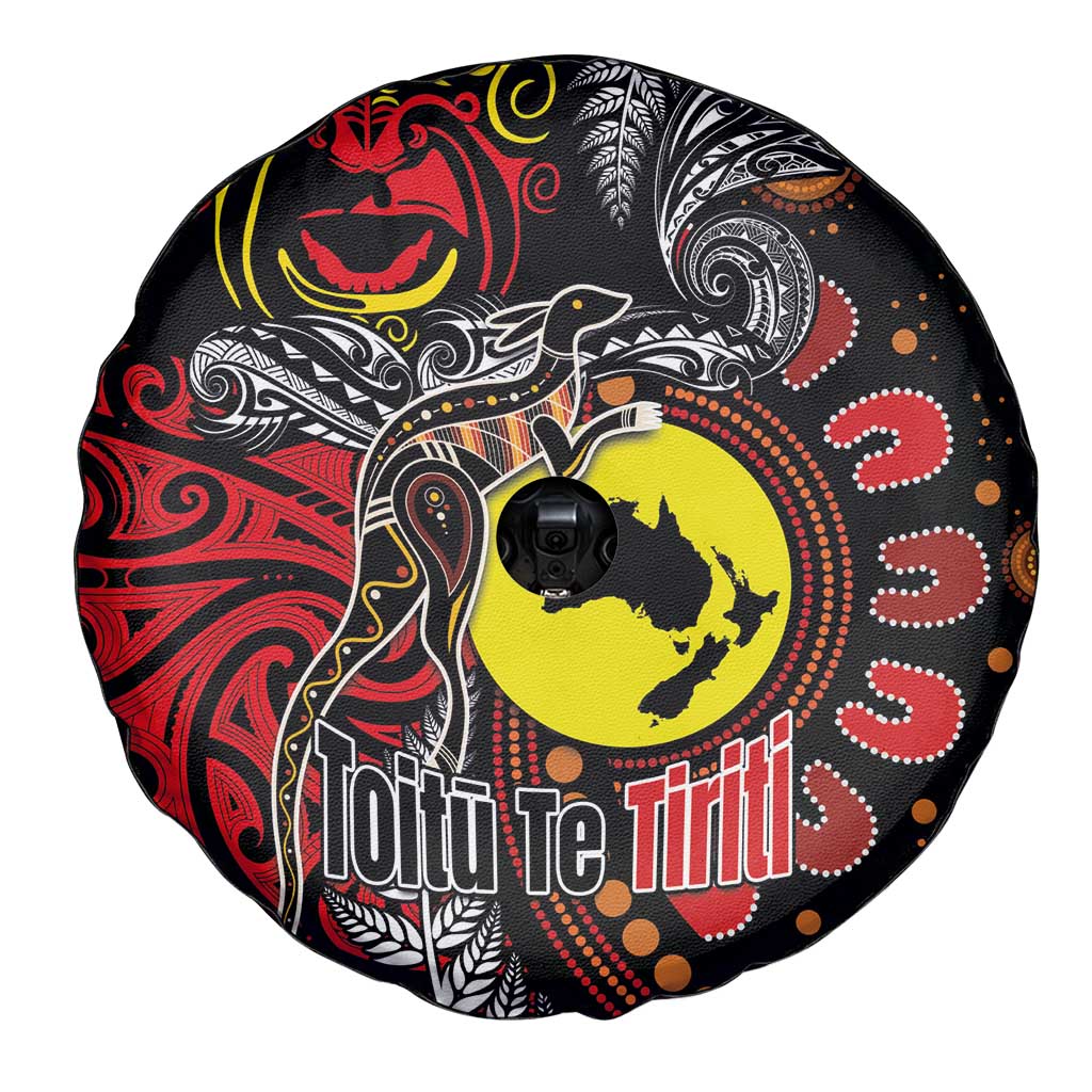 Aotearoa and Australia Toitu Te Tiriti Spare Tire Cover Honour the Treaty - Stand Together Stand Stronger LT03 - Polynesian Pride
