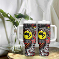 Aotearoa and Australia Toitu Te Tiriti Tumbler With Handle Honour the Treaty - Stand Together Stand Stronger LT03 - Polynesian Pride