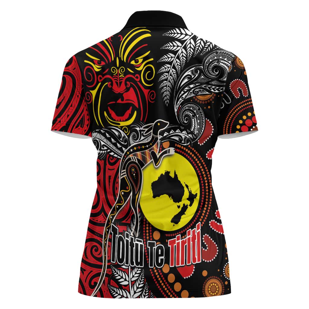 Aotearoa and Australia Toitu Te Tiriti Women Polo Shirt Honour the Treaty - Stand Together Stand Stronger LT03 - Polynesian Pride
