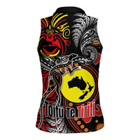 Aotearoa and Australia Toitu Te Tiriti Women Sleeveless Polo Shirt Honour the Treaty - Stand Together Stand Stronger LT03 - Polynesian Pride