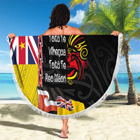 Aotearoa and Niue Toitu Te Tiriti Beach Blanket Honour the Treaty - Fight Together Stand Together LT03 - Polynesian Pride