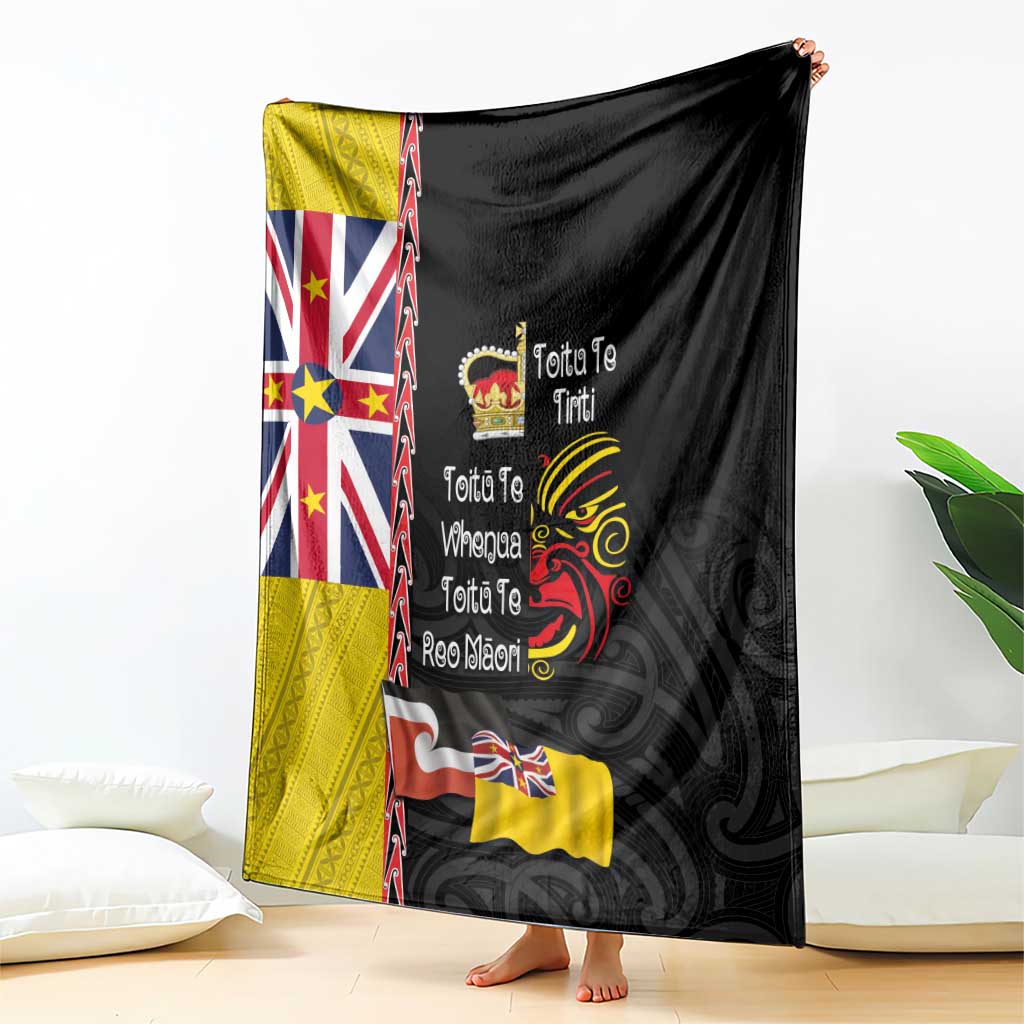 Aotearoa and Niue Toitu Te Tiriti Blanket Honour the Treaty - Fight Together Stand Together LT03 - Polynesian Pride