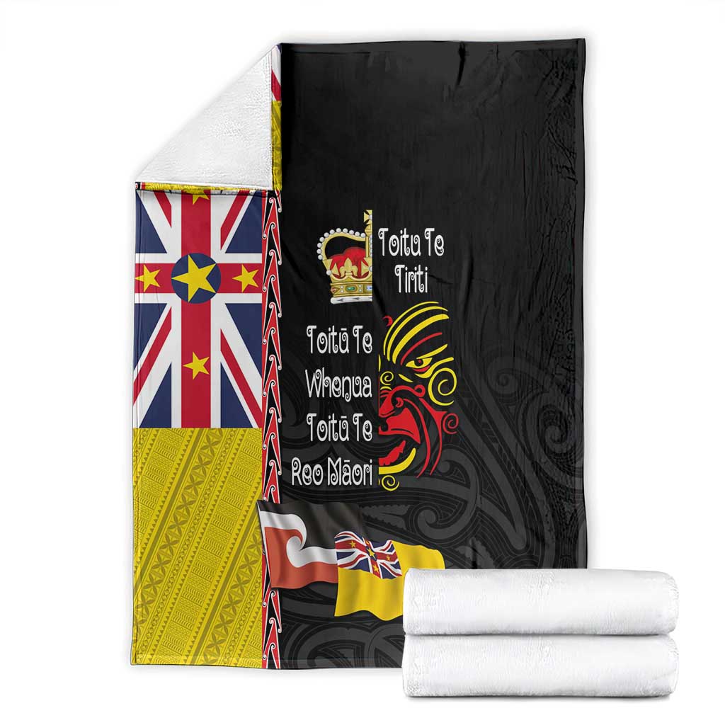 Aotearoa and Niue Toitu Te Tiriti Blanket Honour the Treaty - Fight Together Stand Together LT03 - Polynesian Pride