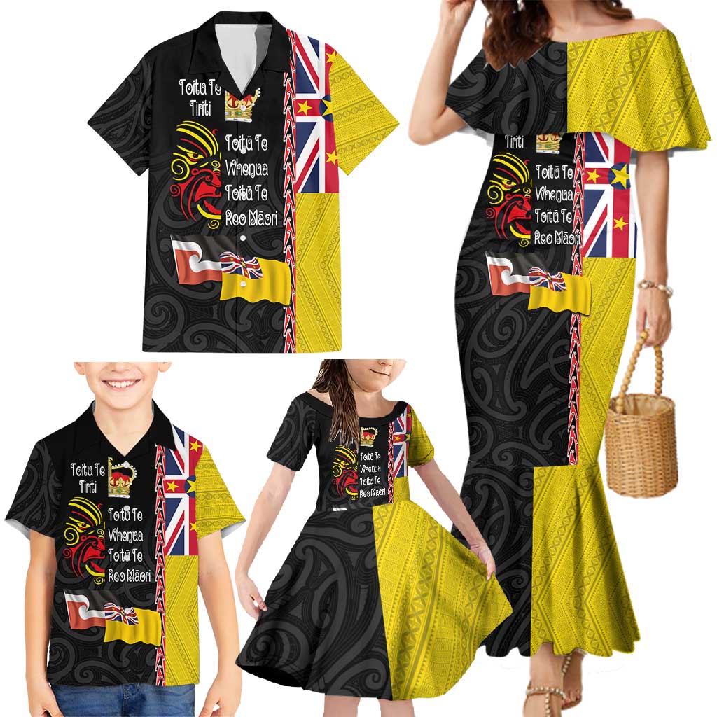 Aotearoa and Niue Toitu Te Tiriti Family Matching Mermaid Dress and Hawaiian Shirt Honour the Treaty - Fight Together Stand Together LT03 - Polynesian Pride