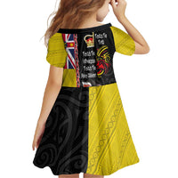 Aotearoa and Niue Toitu Te Tiriti Family Matching Off Shoulder Maxi Dress and Hawaiian Shirt Honour the Treaty - Fight Together Stand Together LT03 - Polynesian Pride