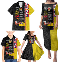 Aotearoa and Niue Toitu Te Tiriti Family Matching Puletasi and Hawaiian Shirt Honour the Treaty - Fight Together Stand Together LT03 - Polynesian Pride