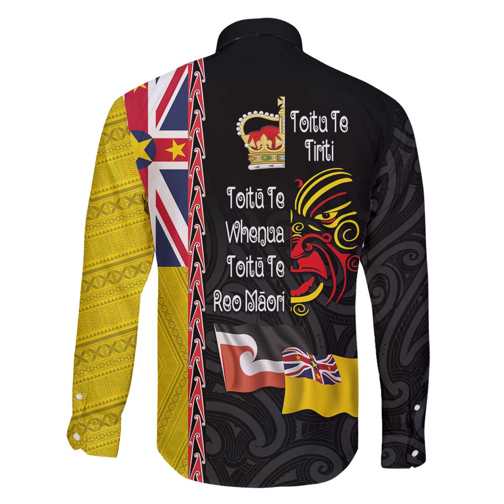 Aotearoa and Niue Toitu Te Tiriti Family Matching Short Sleeve Bodycon Dress and Hawaiian Shirt Honour the Treaty - Fight Together Stand Together LT03 - Polynesian Pride