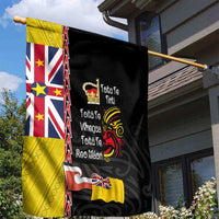 Aotearoa and Niue Toitu Te Tiriti Garden Flag Honour the Treaty - Fight Together Stand Together LT03 - Polynesian Pride