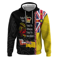 Aotearoa and Niue Toitu Te Tiriti Hoodie Honour the Treaty - Fight Together Stand Together LT03 Pullover Hoodie Black - Polynesian Pride