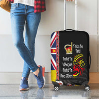 Aotearoa and Niue Toitu Te Tiriti Luggage Cover Honour the Treaty - Fight Together Stand Together LT03 - Polynesian Pride