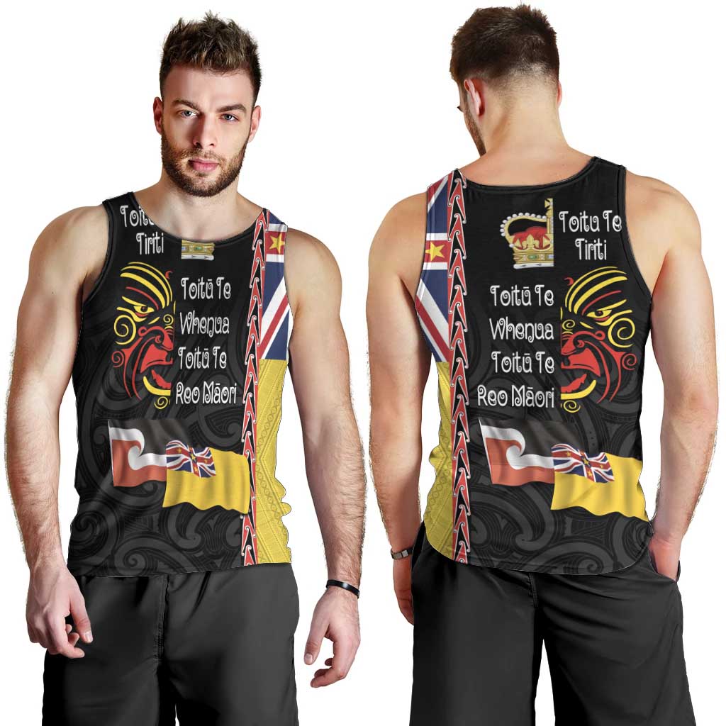 Aotearoa and Niue Toitu Te Tiriti Men Tank Top Honour the Treaty - Fight Together Stand Together LT03 - Polynesian Pride
