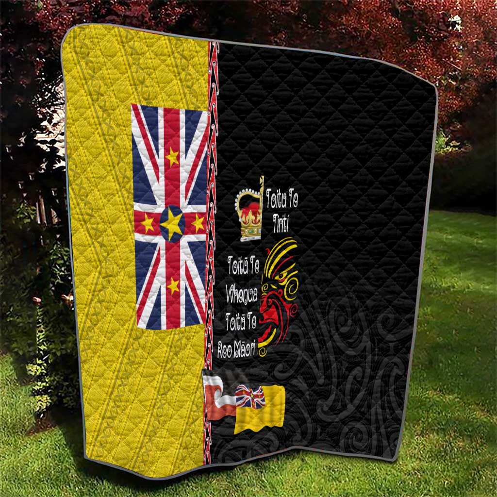 Aotearoa and Niue Toitu Te Tiriti Quilt Honour the Treaty - Fight Together Stand Together LT03 - Polynesian Pride