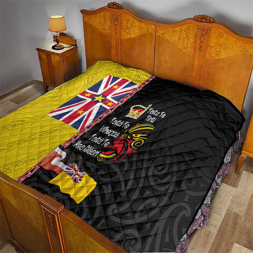 Aotearoa and Niue Toitu Te Tiriti Quilt Honour the Treaty - Fight Together Stand Together LT03 - Polynesian Pride