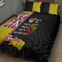 Aotearoa and Niue Toitu Te Tiriti Quilt Bed Set Honour the Treaty - Fight Together Stand Together LT03 - Polynesian Pride