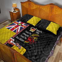Aotearoa and Niue Toitu Te Tiriti Quilt Bed Set Honour the Treaty - Fight Together Stand Together LT03 - Polynesian Pride