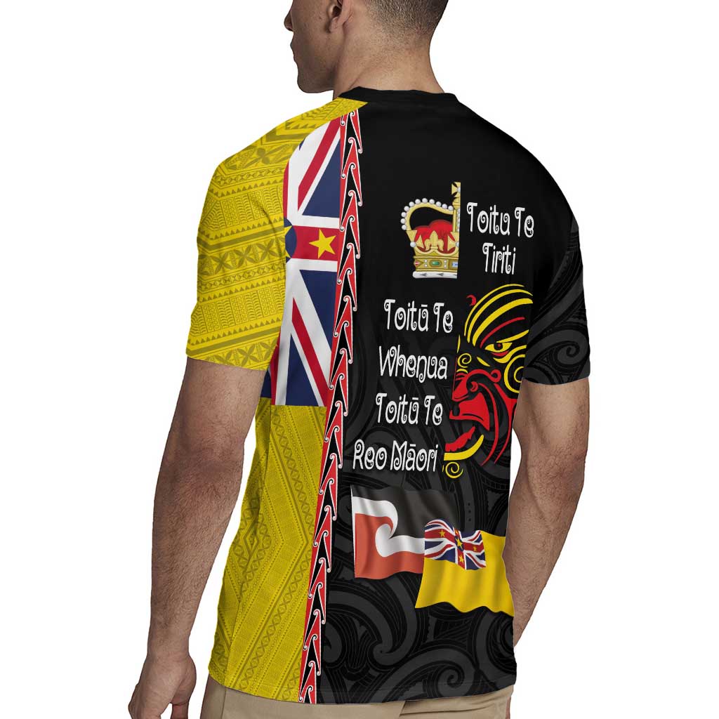 Aotearoa and Niue Toitu Te Tiriti Rugby Jersey Honour the Treaty - Fight Together Stand Together LT03 - Polynesian Pride