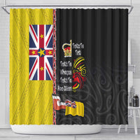 Aotearoa and Niue Toitu Te Tiriti Shower Curtain Honour the Treaty - Fight Together Stand Together LT03 - Polynesian Pride