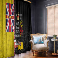 Aotearoa and Niue Toitu Te Tiriti Window Curtain Honour the Treaty - Fight Together Stand Together LT03 - Polynesian Pride