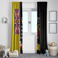 Aotearoa and Niue Toitu Te Tiriti Window Curtain Honour the Treaty - Fight Together Stand Together LT03 - Polynesian Pride