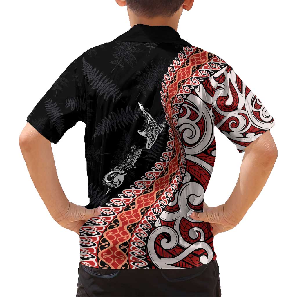 Aotearoa Maori Stylized Koru - Silver Ferns Family Matching Long Sleeve Bodycon Dress and Hawaiian Shirt