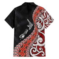Aotearoa Maori Stylized Koru - Silver Ferns Family Matching Off Shoulder Maxi Dress and Hawaiian Shirt