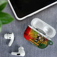 Hawaiian Reggae AirPods Case Jawaiian One Love-Tribal Tatoos and Rastafari Lion - Polynesian Pride