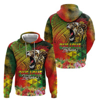 Hawaiian Reggae Hoodie Jawaiian One Love-Tribal Tatoos and Rastafari Lion LT03 - Polynesian Pride