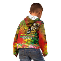 Hawaiian Reggae Kid Hoodie Jawaiian One Love-Tribal Tatoos and Rastafari Lion LT03 - Polynesian Pride