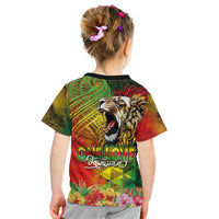 Hawaiian Reggae Kid T Shirt Jawaiian One Love-Tribal Tatoos and Rastafari Lion LT03 - Polynesian Pride
