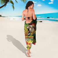 Hawaiian Reggae Sarong Jawaiian One Love-Tribal Tatoos and Rastafari Lion - Polynesian Pride