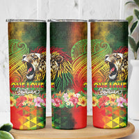 Hawaiian Reggae Skinny Tumbler Jawaiian One Love-Tribal Tatoos and Rastafari Lion LT03 - Polynesian Pride