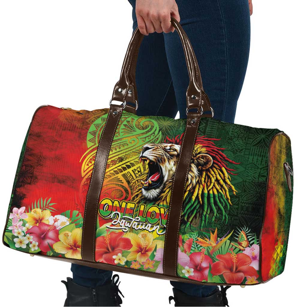 Hawaiian Reggae Travel Bag Jawaiian One Love-Tribal Tatoos and Rastafari Lion LT03 - Polynesian Pride