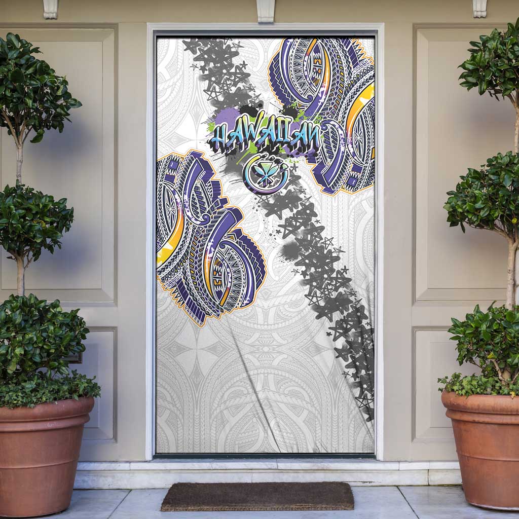 Traditional Art Hawaiian Kakau Tattoos Door Cover Graffiti Style - Polynesian Pride