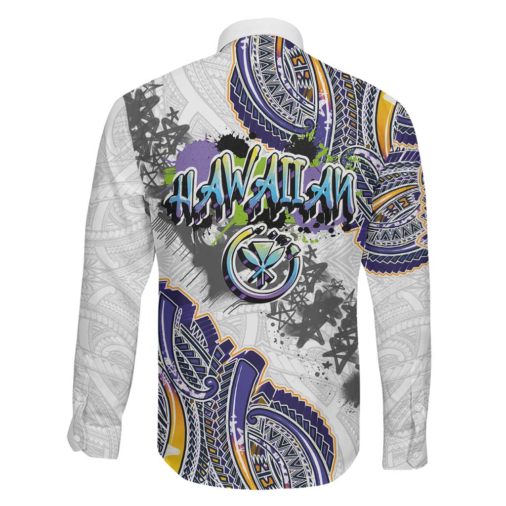Traditional Art Hawaiian Kakau Tattoos Family Matching Summer Maxi Dress and Hawaiian Shirt Graffiti Style LT03 - Polynesian Pride
