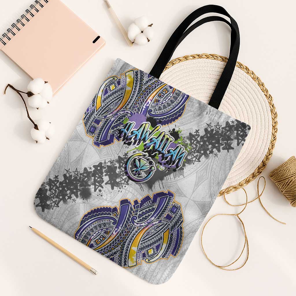 Traditional Art Hawaiian Kakau Tattoos Tote Bag Graffiti Style - Polynesian Pride