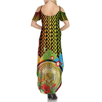 Hawaii Womens Day Wahine Family Matching Summer Maxi Dress and Hawaiian Shirt Strong Beautiful Woman with Kakau Style LT03 - Polynesian Pride