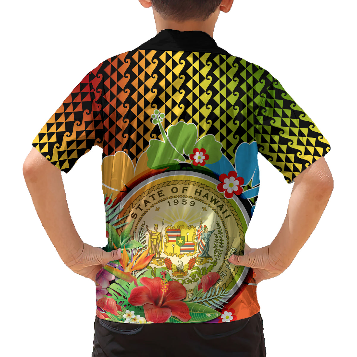 Hawaii Womens Day Wahine Kid Hawaiian Shirt Strong Beautiful Woman with Kakau Style LT03 - Polynesian Pride