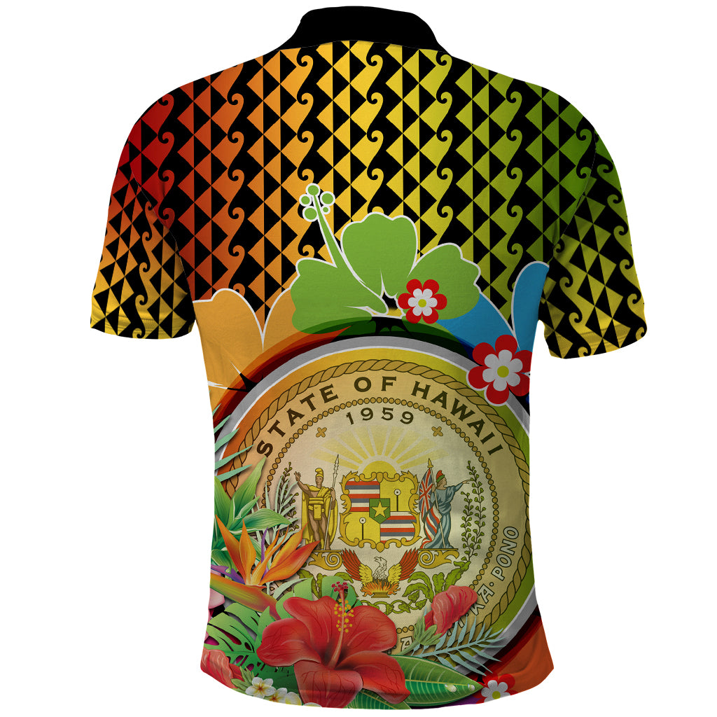 Hawaii Womens Day Wahine Polo Shirt Strong Beautiful Woman with Kakau Style LT03 - Polynesian Pride