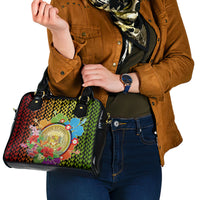 Hawaii Womens Day Wahine Shoulder Handbag Strong Beautiful Woman with Kakau Style LT03 - Polynesian Pride