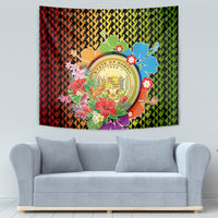 Hawaii Womens Day Wahine Tapestry Strong Beautiful Woman with Kakau Style LT03 - Polynesian Pride