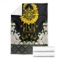 Flores de Mayo and Filipino Fiesta Blanket The Sun-Jasmine and Polynesian Yakan Tattoo Barong Style LT03 - Polynesian Pride