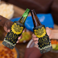 Flores de Mayo and Filipino Fiesta 4 in 1 Can Cooler Tumbler The Sun-Jasmine and Polynesian Yakan Tattoo Barong Style LT03 - Polynesian Pride