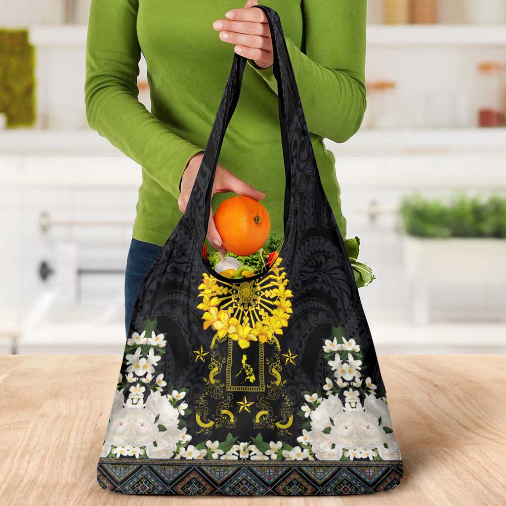 Flores de Mayo and Filipino Fiesta Grocery Bag The Sun-Jasmine and Polynesian Yakan Tattoo Barong Style LT03 - Polynesian Pride